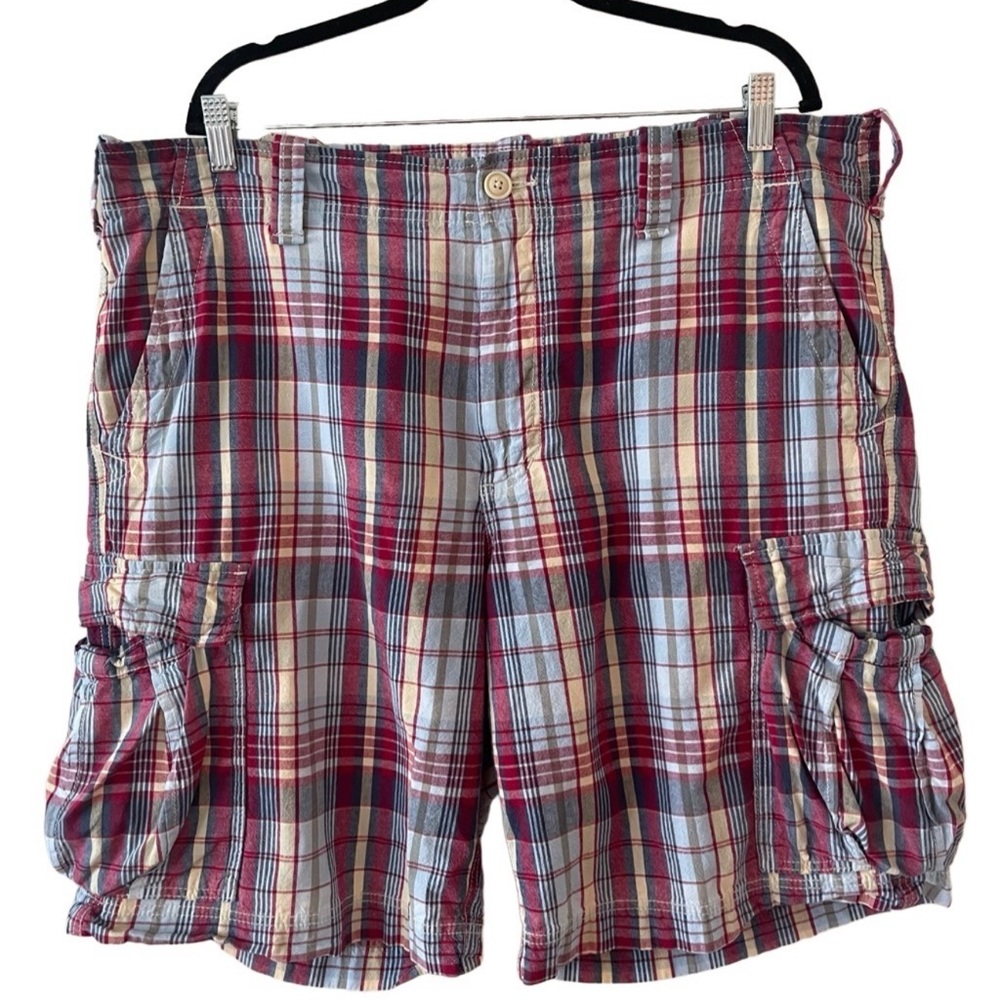 90s VTG Men’s POLO Jeans Company Ralph Lauren Red Blue Cargo Shorts Size 40